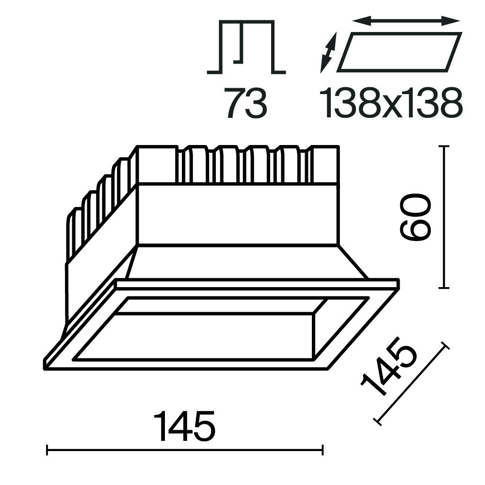 Встраиваемый светильник Maytoni Downlight DL056-18W3-4-6K-W