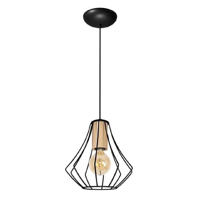 Светильник подвесной IMEX MD.9050-1-P-BK+WOOD