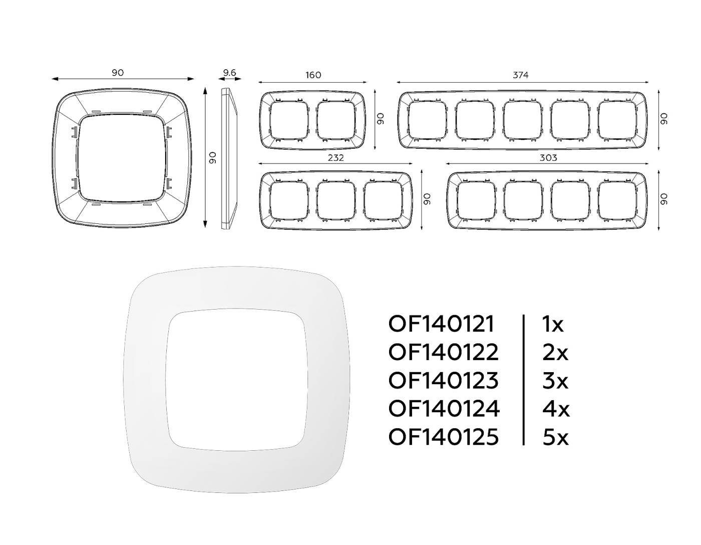 Рамка Ambrella Volt Ecta OF140123