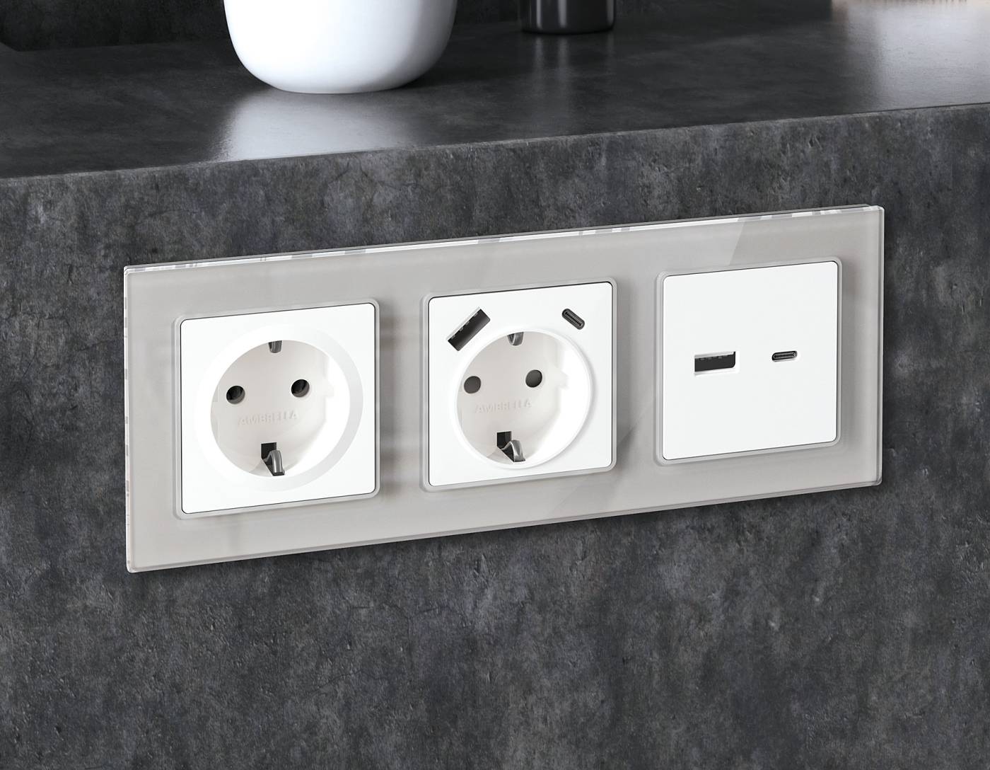 Рамка Ambrella Volt Platos Стекло органическое AF330405