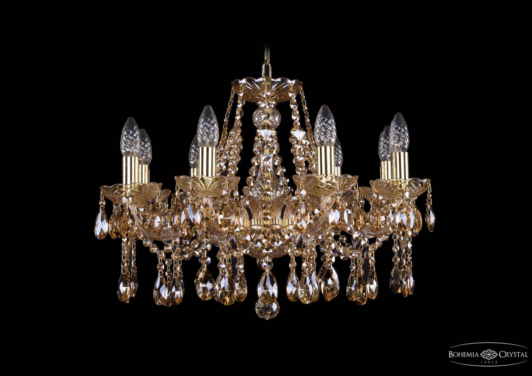 1413/8/200 G M721 Подвесная хрустальная люстра 1413 Bohemia 1413/8/200 G M721