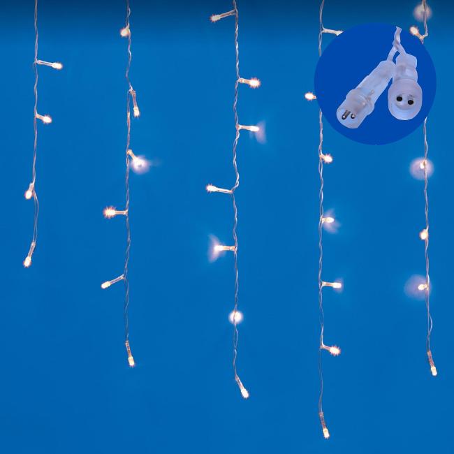 ULD-B6007-200/STK WARM WHITE IP44 Бахрома светодиодная со статическим свечением, 6м Uniel ULD-B6007-200/STK WARM WHITE IP44