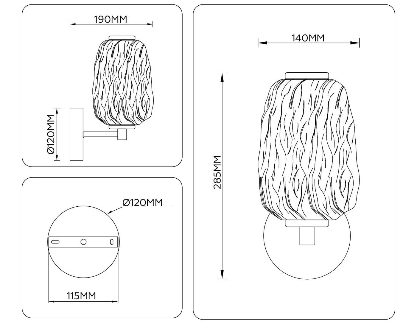 Настенное бра Ambrella Crystal LH30108