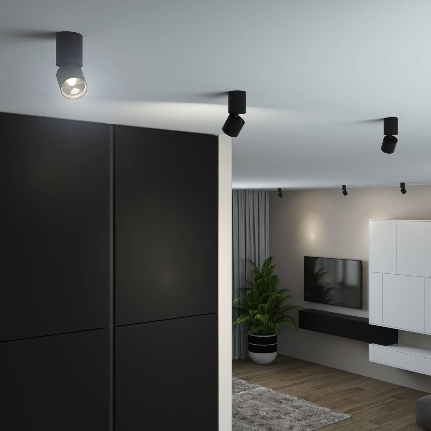 Накладной светильник Elektrostandard Sens 25042/LED 10W 4000K чёрный