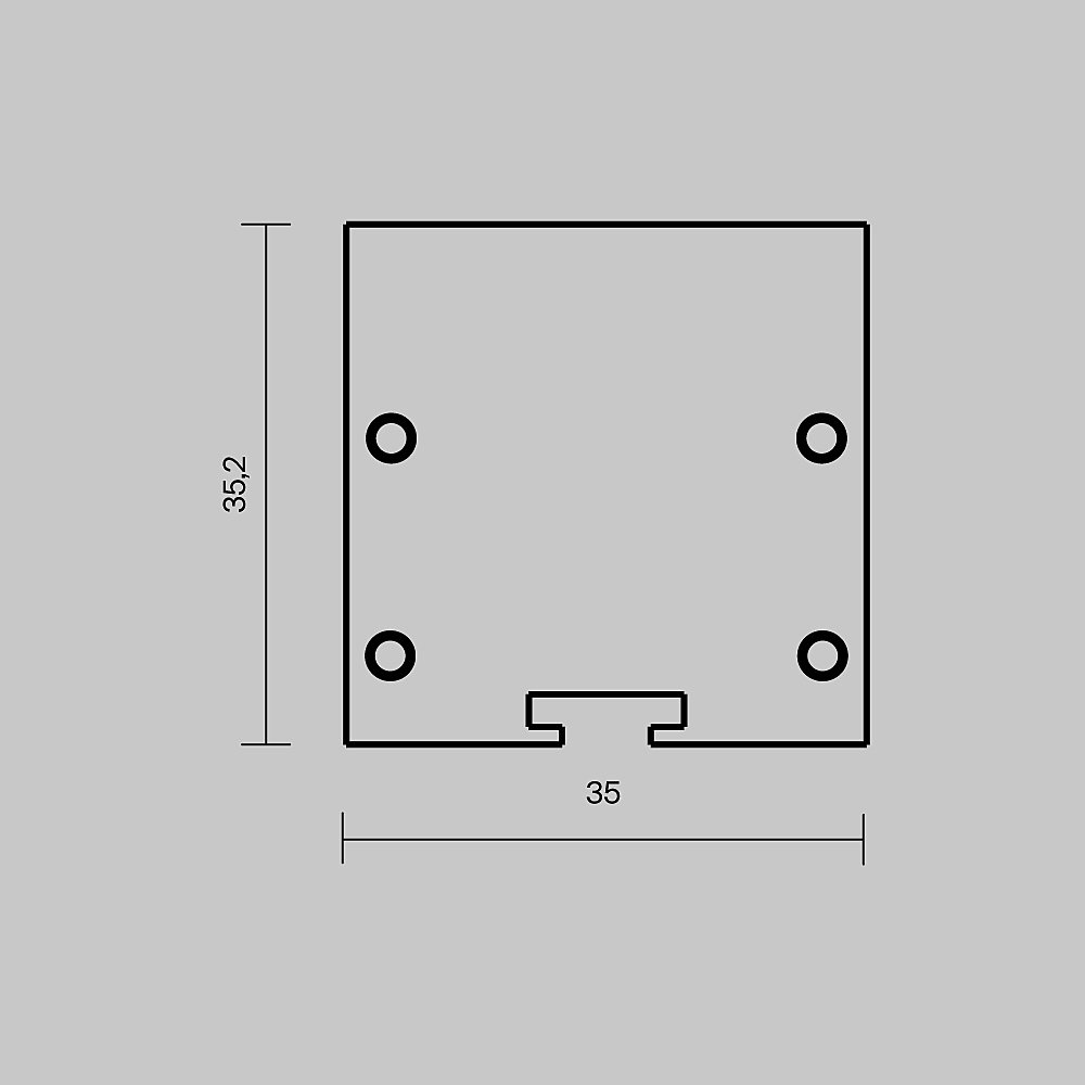 642038 Комплект заглушек (для профиля 35х35) 2 шт., Maytoni Накладной-подвесной профиль 642038