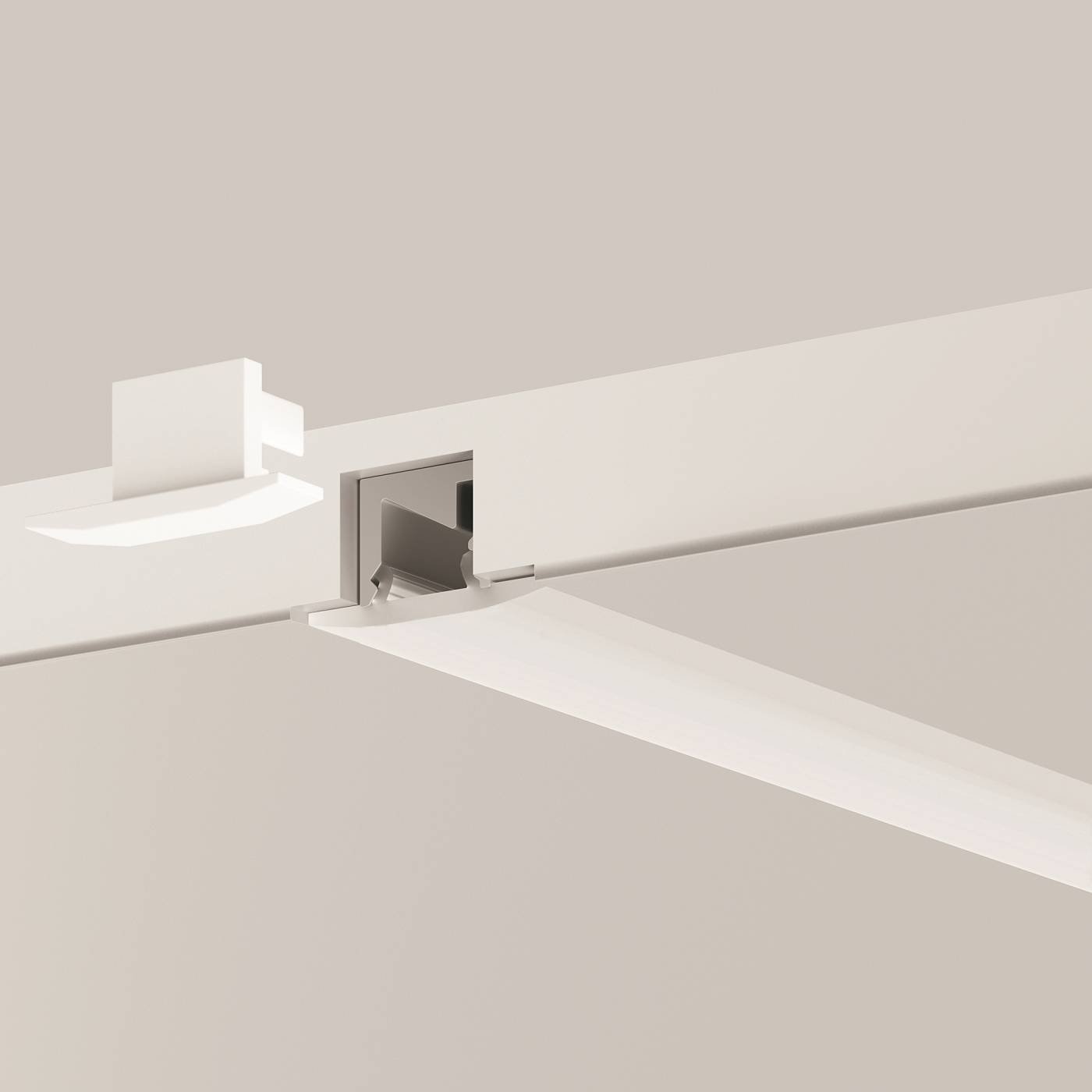 Алюминиевый профиль скрытого монтажа 16x8 (Серебро, 2 м), Maytoni Встраиваемый со скрытым фланцем профиль 636021