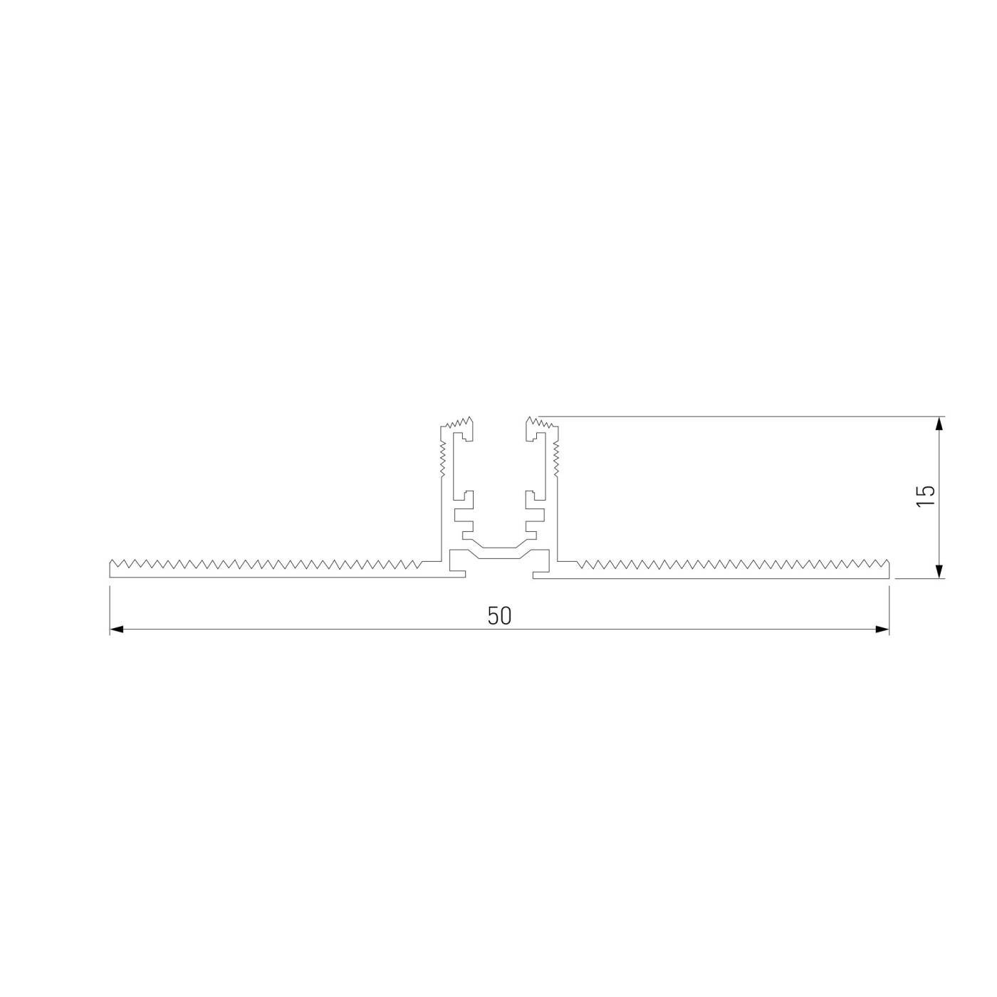Шинопровод Elektrostandard Mini Magnetic Mini Magnetic Шинопровод встраиваемый под ГКЛ 12,5 мм (черный) (2м) 85170/00