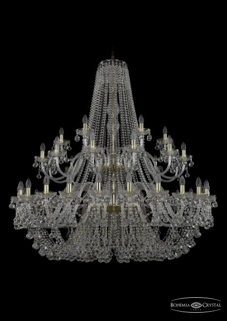 1409/24+12+6/530/2d G Подвесная хрустальная люстра 1409 Bohemia 1409/24+12+6/530/2d G