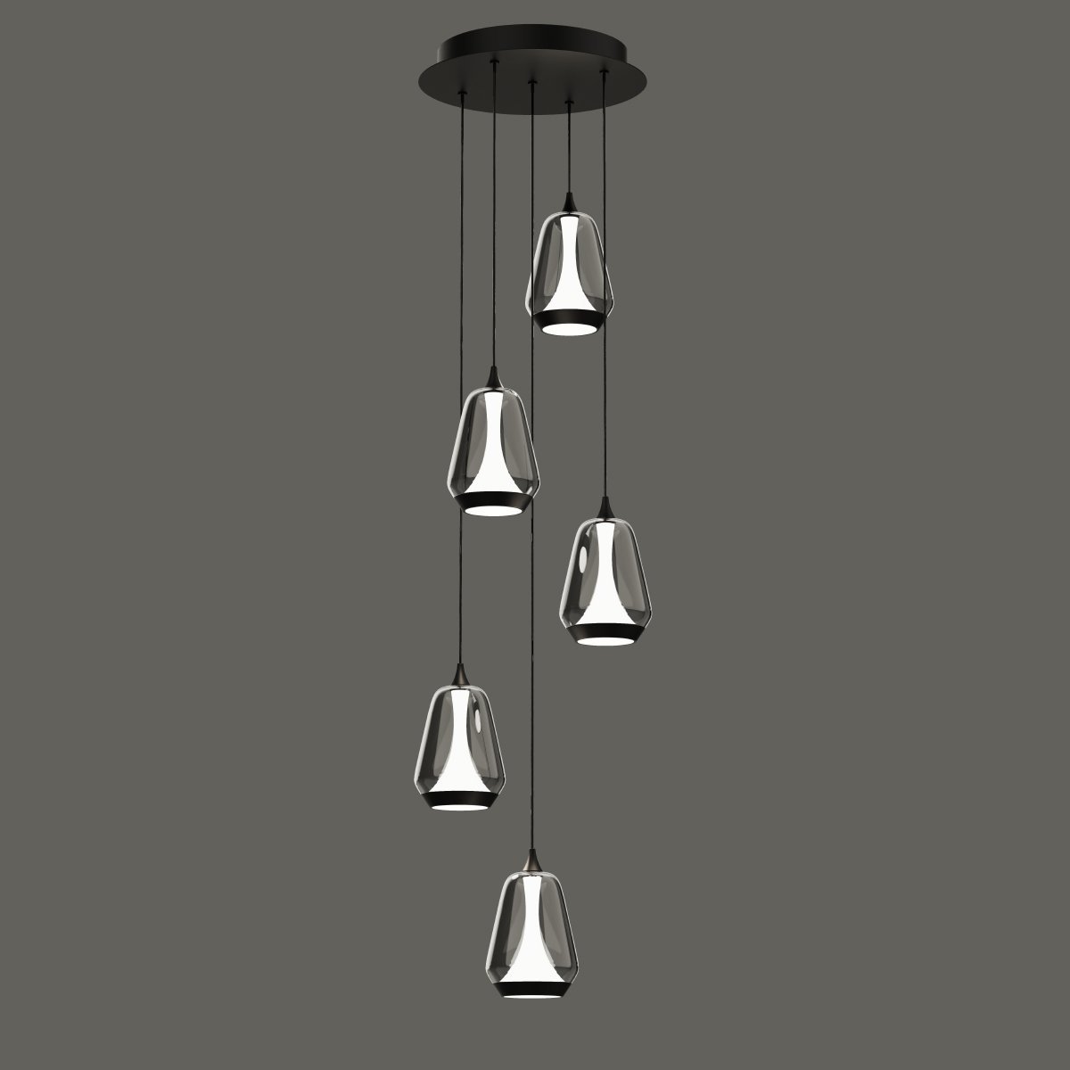 MD24001011-5A black/smoky Светильник подвесной Delight Collection MD24001011 MD24001011-5A black/smoky