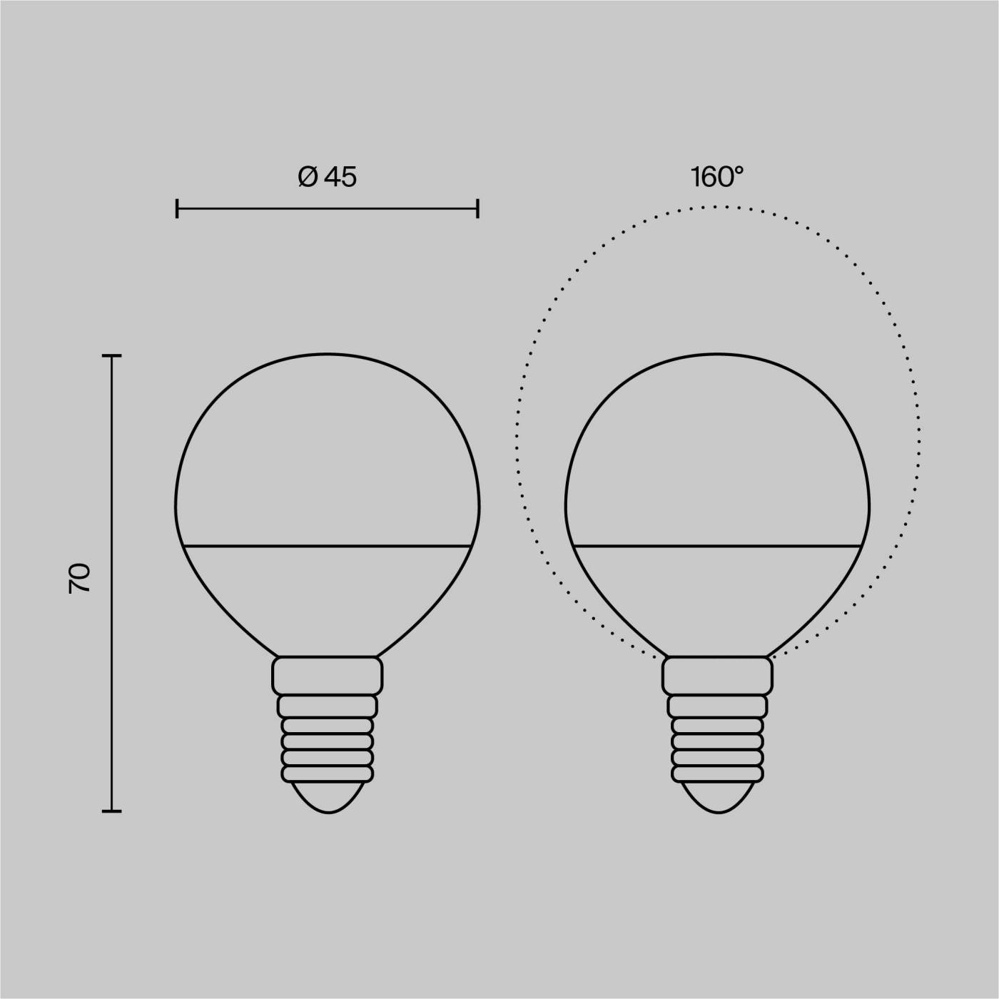 3224 Светодиодная лампочка Globe 5W Voltega 3224