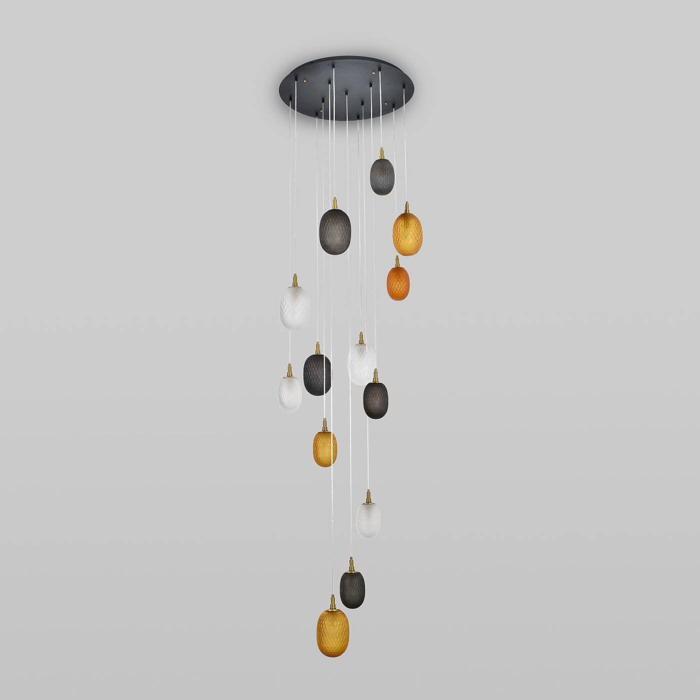 Светильник подвесной Eurosvet Pineapple 50266 дымчатый/прозрачный/янтарный Smart