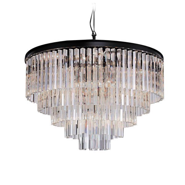 KR0387P-10A black/clear Подвесная люстра 1920s Odeon Delight Collection KR0387P-10A black/clear