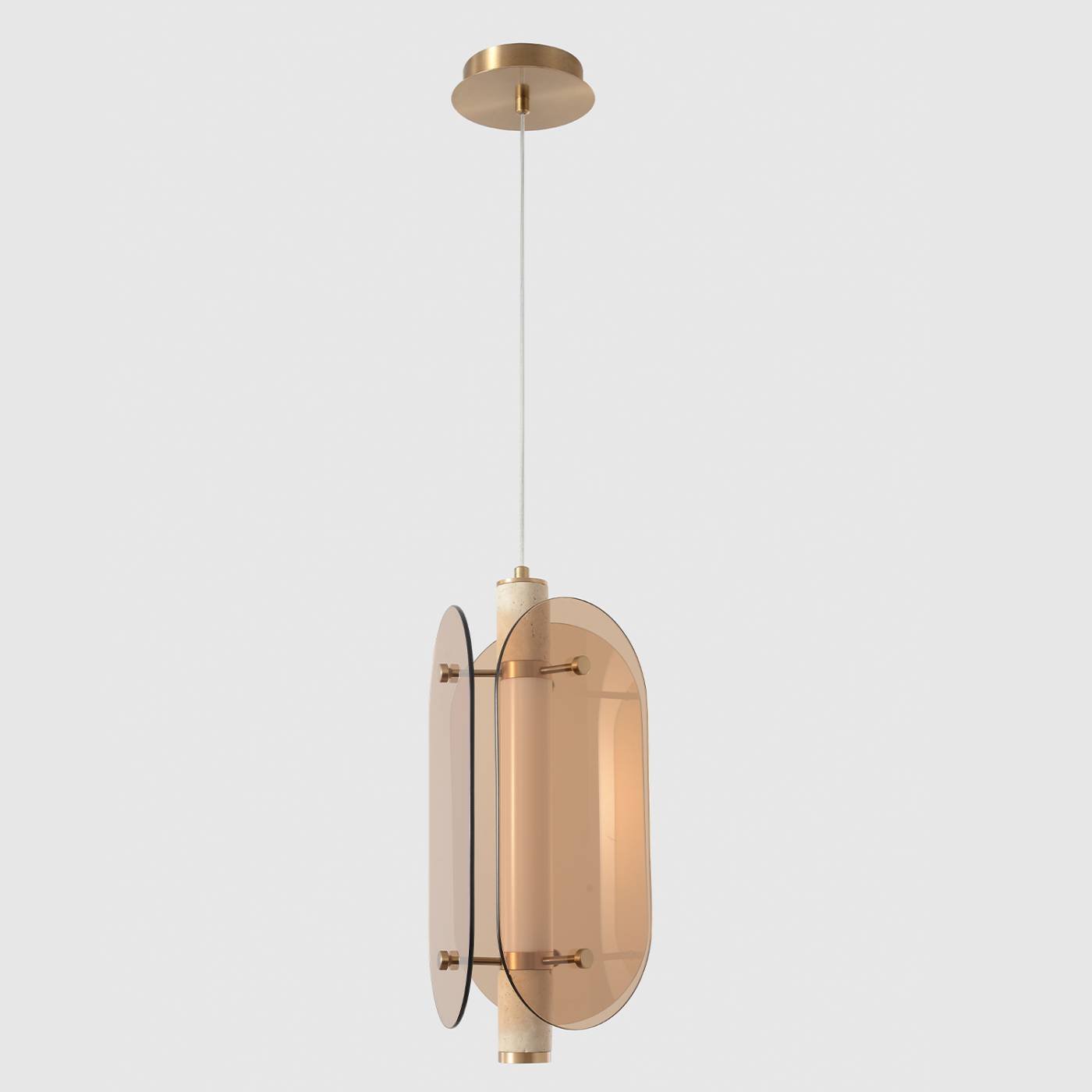 Светильник подвесной Crystal Lux Amarillo AMARILLO SP18W LED BRASS