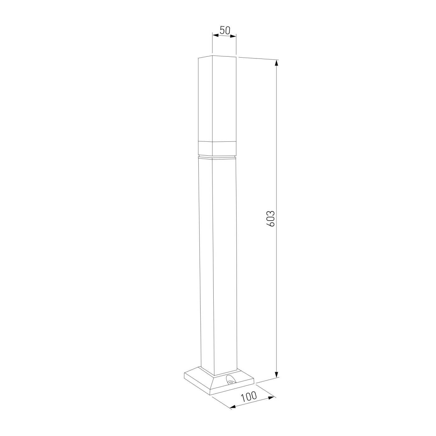 1537 TECHNO LED 3000K чёрный Наземный фонарь Techno Elektrostandard 1537 TECHNO LED 3000K чёрный