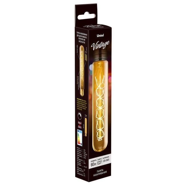 IL-V-L32A-60/GOLDEN/E27 CW01 Ретро лампа Uniel Vintage серия Лампы накаливания IL-V-L32A-60/GOLDEN/E27 CW01