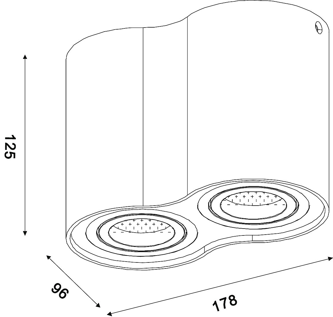 22952/02/12 Накладной светильник Lucide Tube 22952/02/12