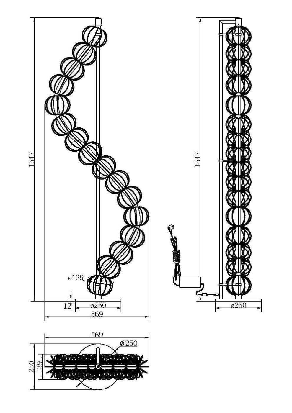 MOD216FL-L38G3K Торшер Maytoni Golden Cage MOD216FL-L38G3K