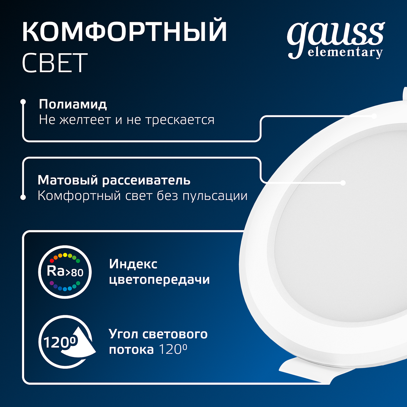 997420205 Встраиваемый светильник Gauss 997420205
