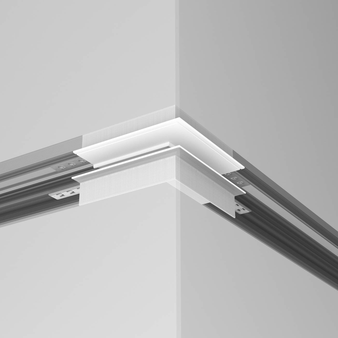 TRA034CO-42.12W Коннектор внешний Exility встраиваемый под ГКЛ 12,5мм Maytoni Magnetic track system Exility TRA034CO-42.12W