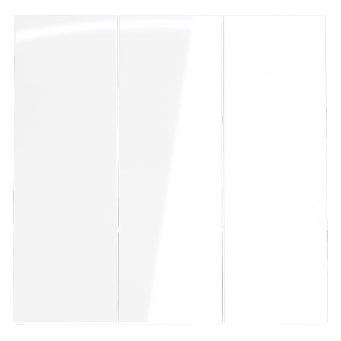 Клавиши для выключателя/переключателя трехклавишного, S70 (белый глянцевый)