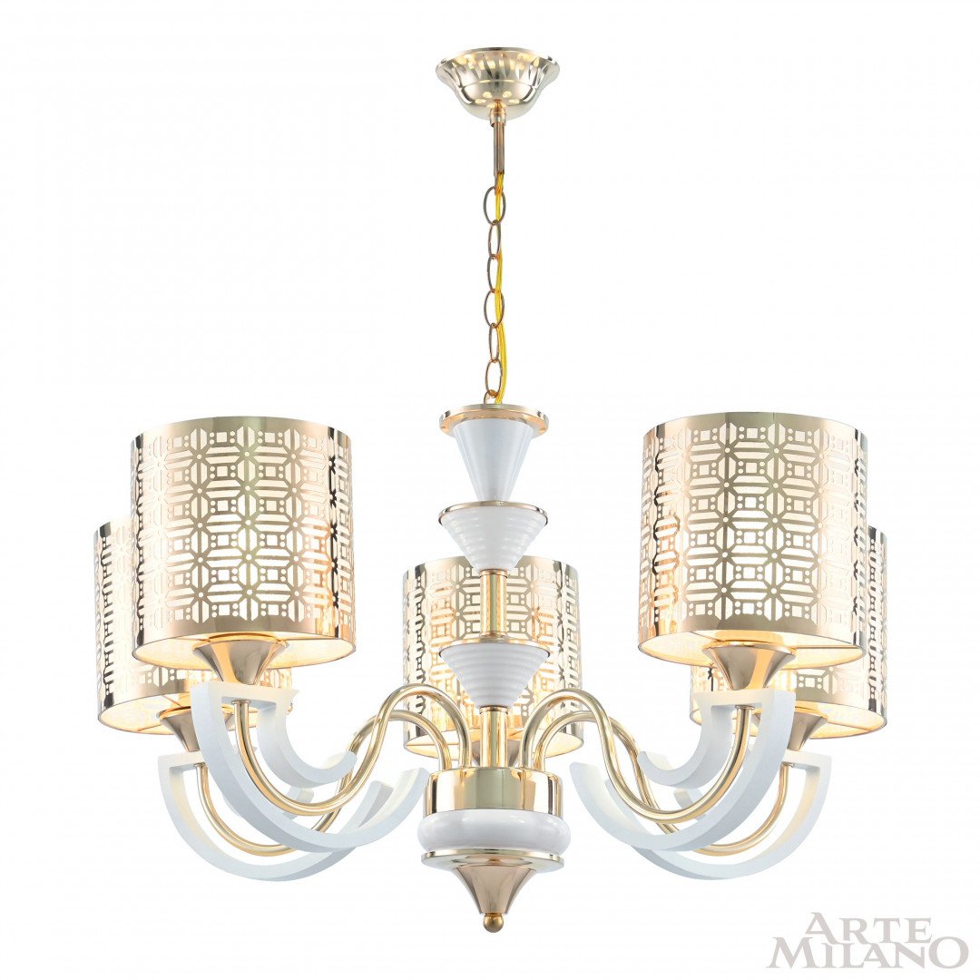 308857/5 Wh/Gd Подвесная люстра Arte Milano Florentia-8857 308857/5 Wh/Gd