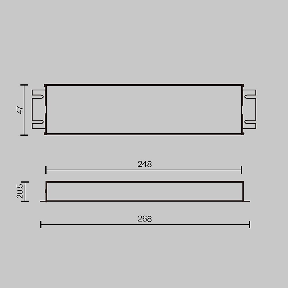 Источник напряжения Triac 24В 100Вт IP 67 Maytoni Источники напряжения Triac 734002
