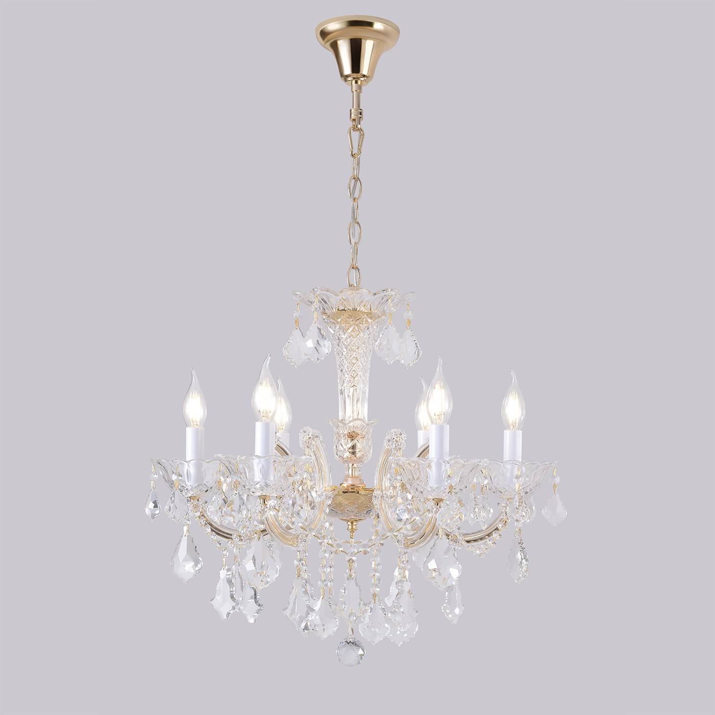 CRISTELLE SP6 GOLD Подвесная люстра CRISTELLE Crystal Lux CRISTELLE SP6 GOLD
