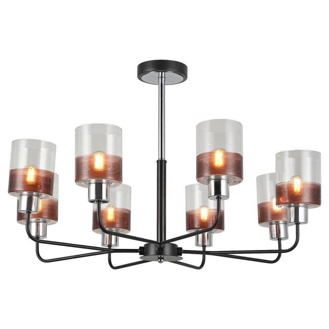 MD.2727-8-S-BK+CH Потолочная люстра IMEX MD.2727-8-S-BK+CH