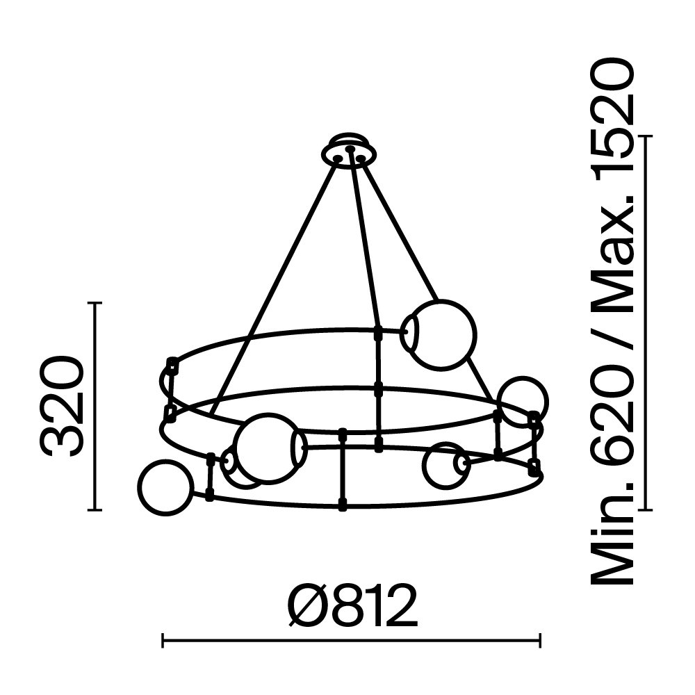 MOD317PL-06B Подвесная люстра Maytoni Balance MOD317PL-06B