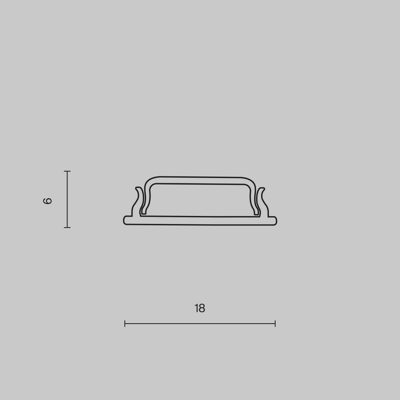 Алюминиевый профиль накладной 18x06 Maytoni Алюминиевый профиль ALM-1806-S-2M