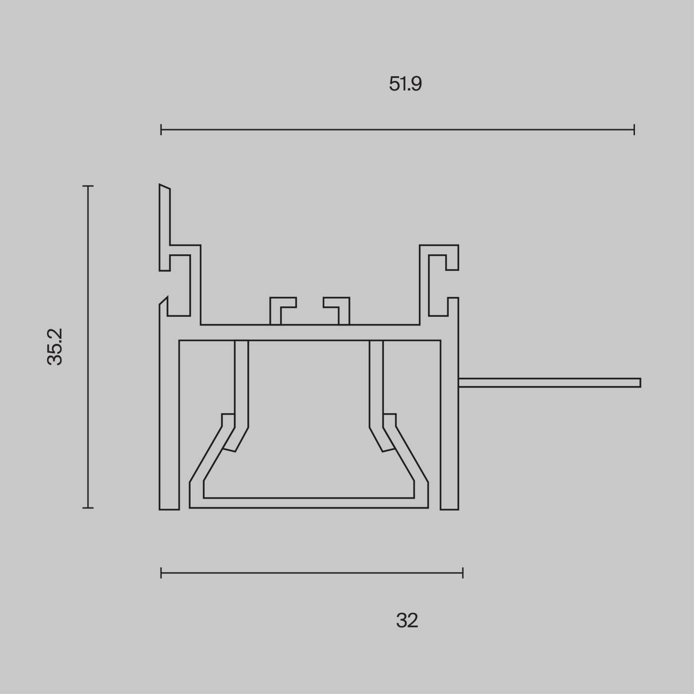 ALM013S-2M Профиль Maytoni Алюминиевый профиль ALM013S-2M
