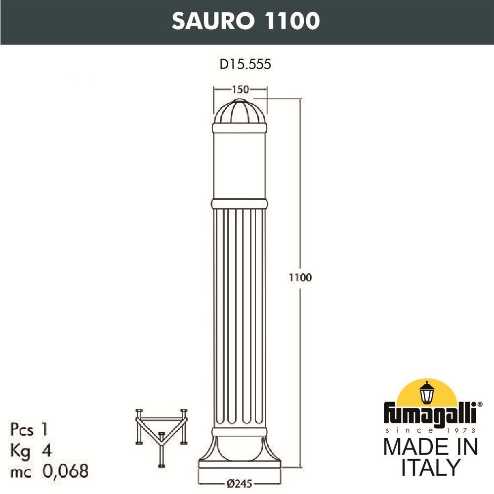 Наземный фонарь Sauro Fumagalli D15.555.000.VYF1R
