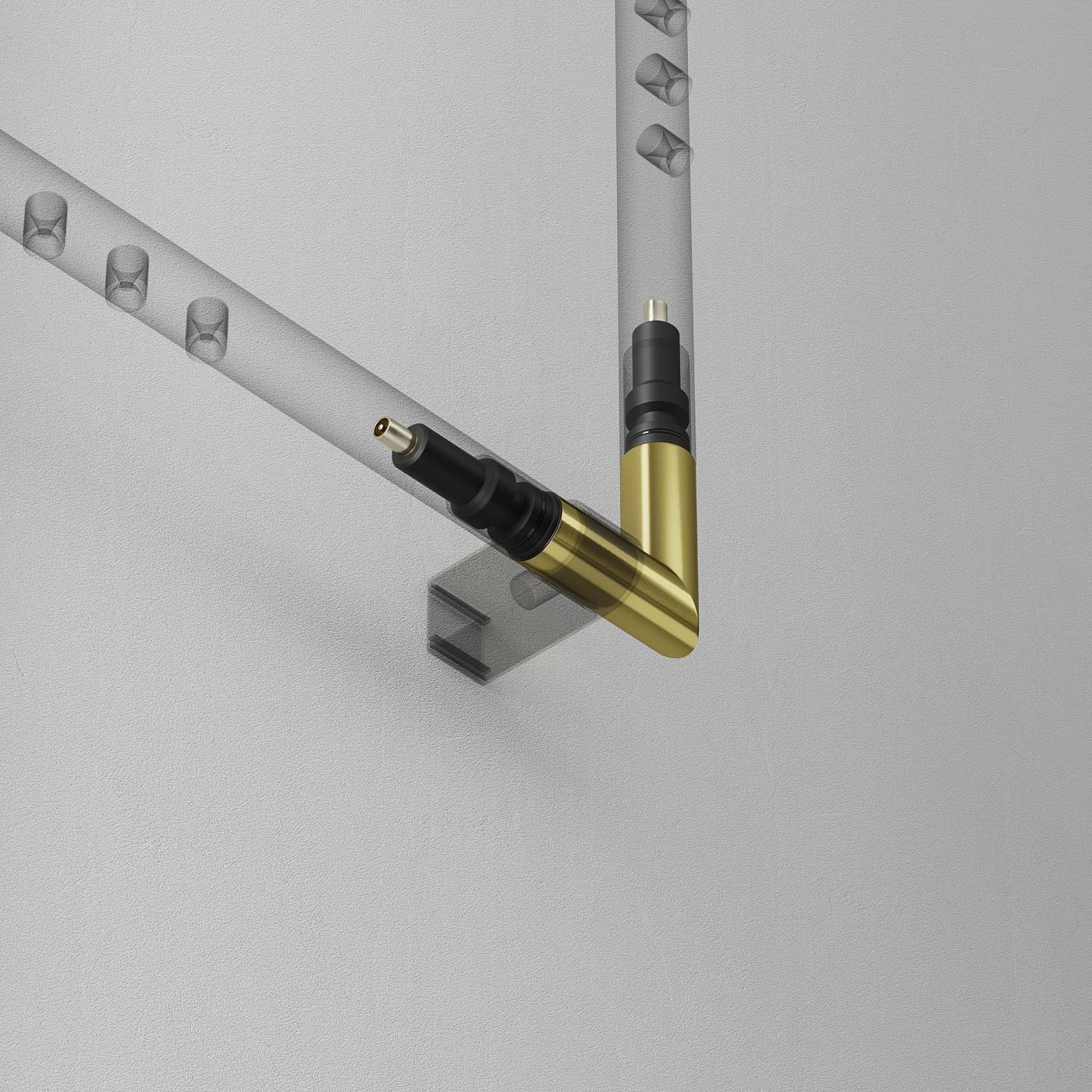 L-образный коннектор для штанговой системы Axity Maytoni Accessories for system Axity CA006EC-BS