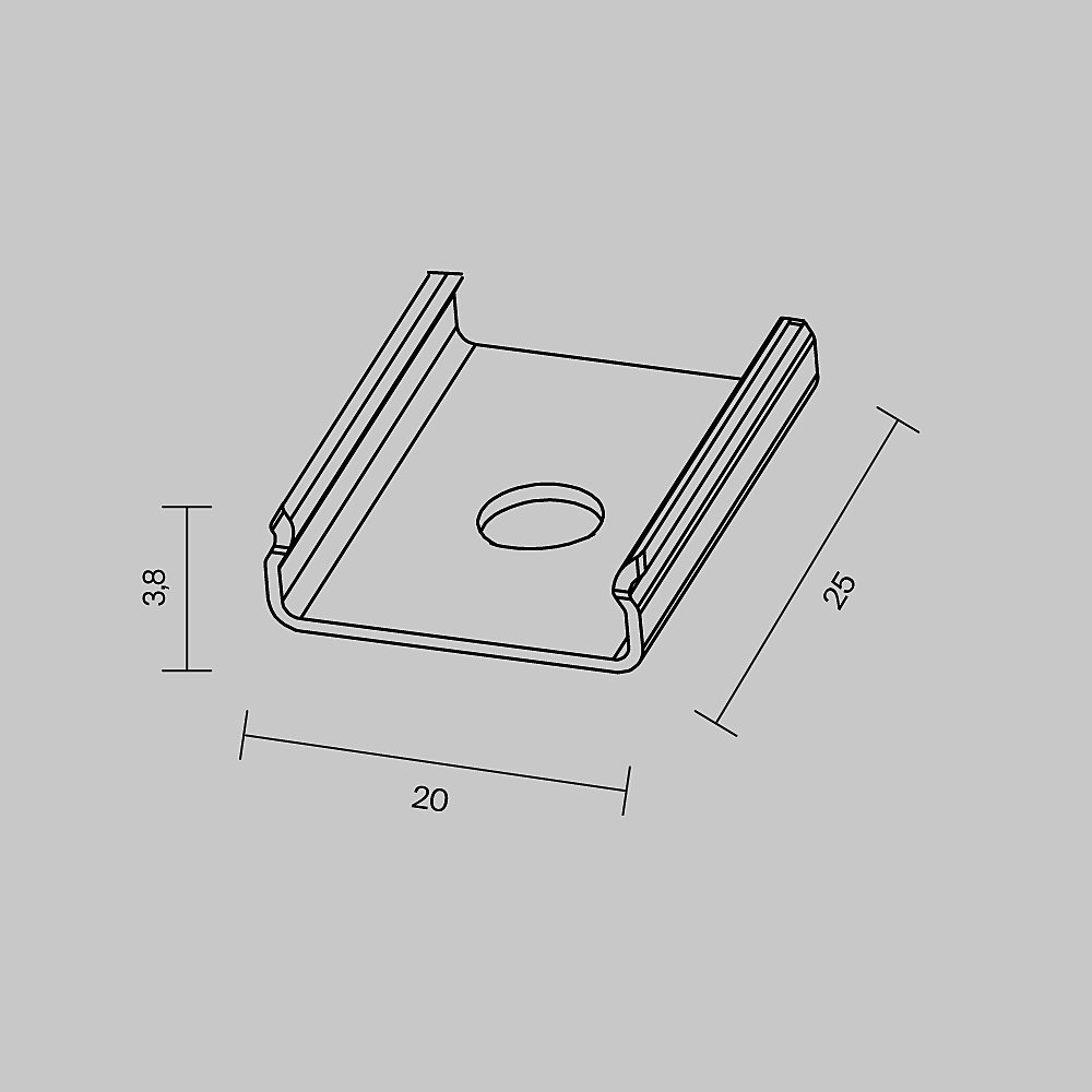 Комплект креплений (для профиля 35х35) 4 шт., Maytoni Накладной-подвесной профиль 642043