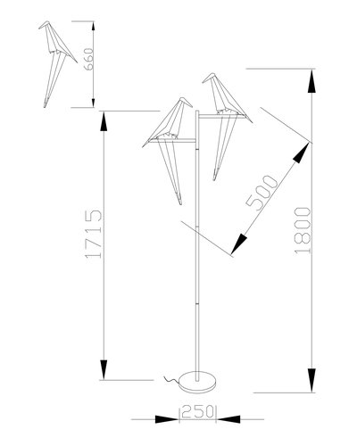 V3075-2TL Торшер Moderli Birds V3075-2TL
