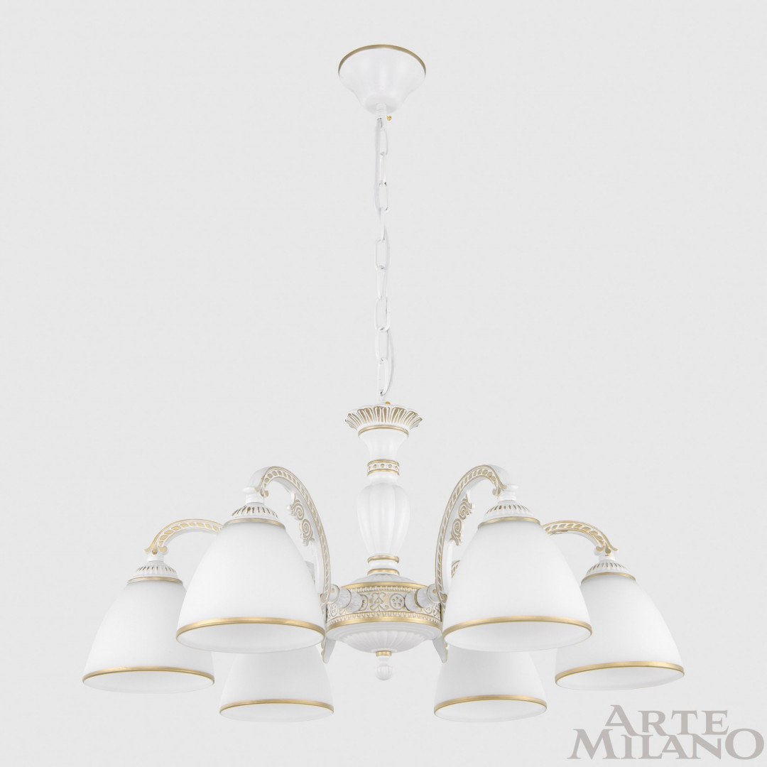340837/6 WT+G Подвесная люстра Arte Milano Am340837 340837/6 WT+G