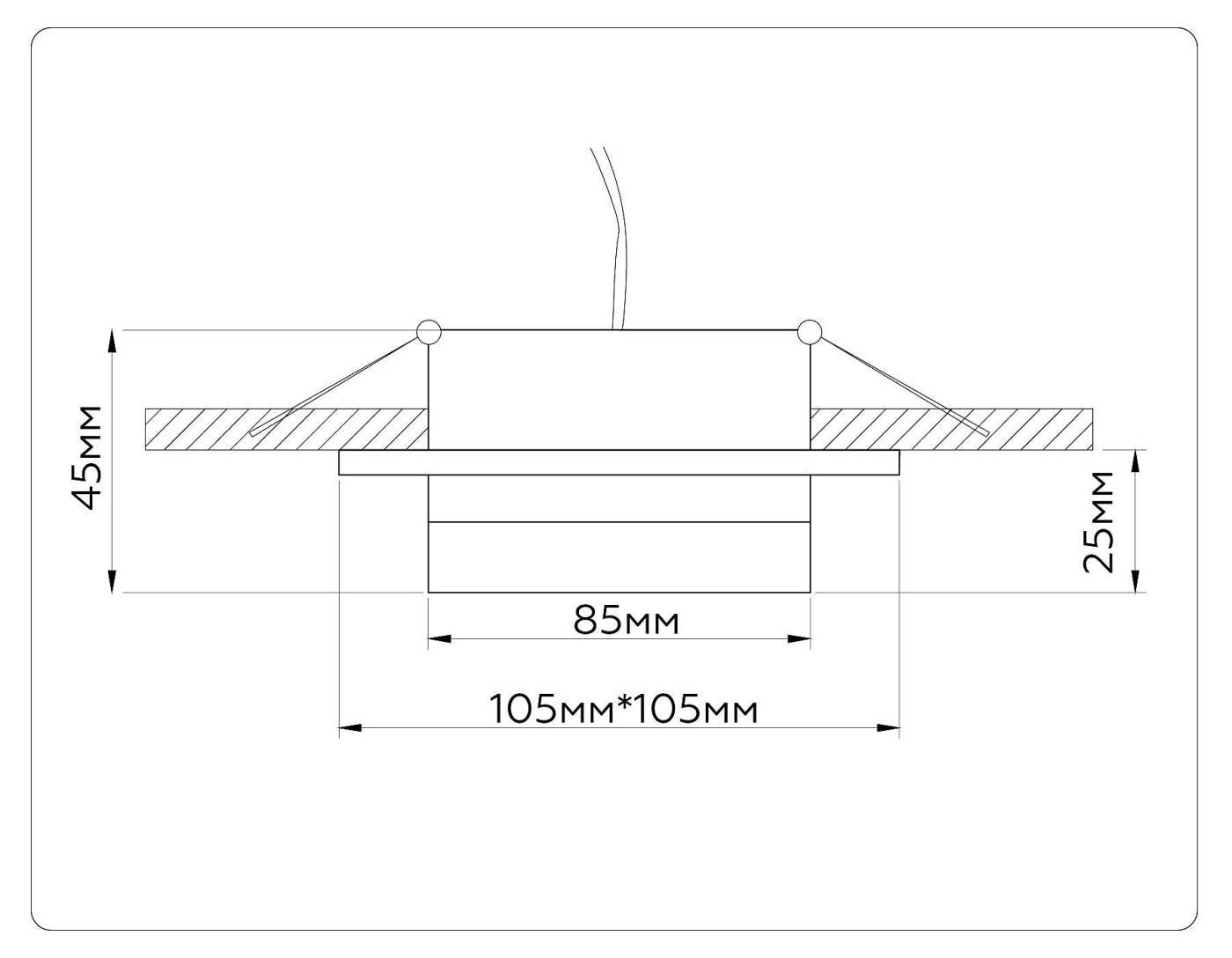 Встраиваемый светильник Ambrella GX53 Acrylic tech TN52421