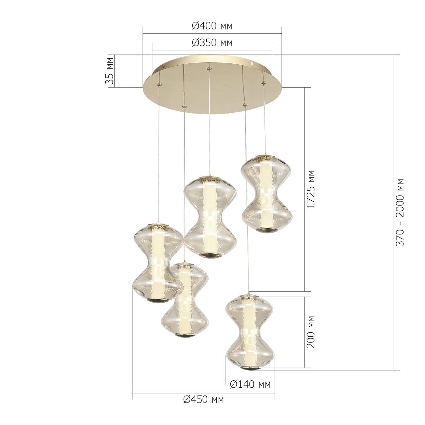 SL6136.233.01 Светильник подвесной ST Luce Spine SL6136.233.01