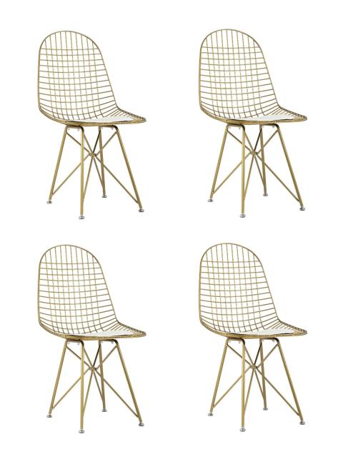 Комплект стульев Stool Group Eiffel AFR-18B-P1 GL/WH X4