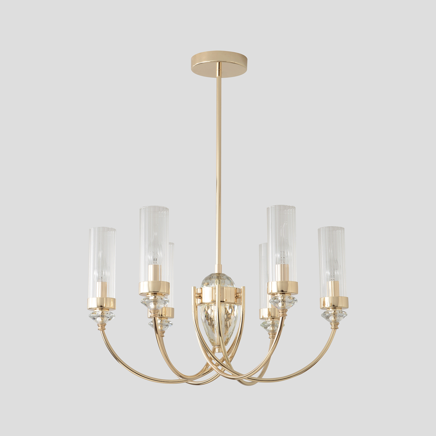 Люстра на штанге Crystal Lux Secret SECRET SP6 GOLD