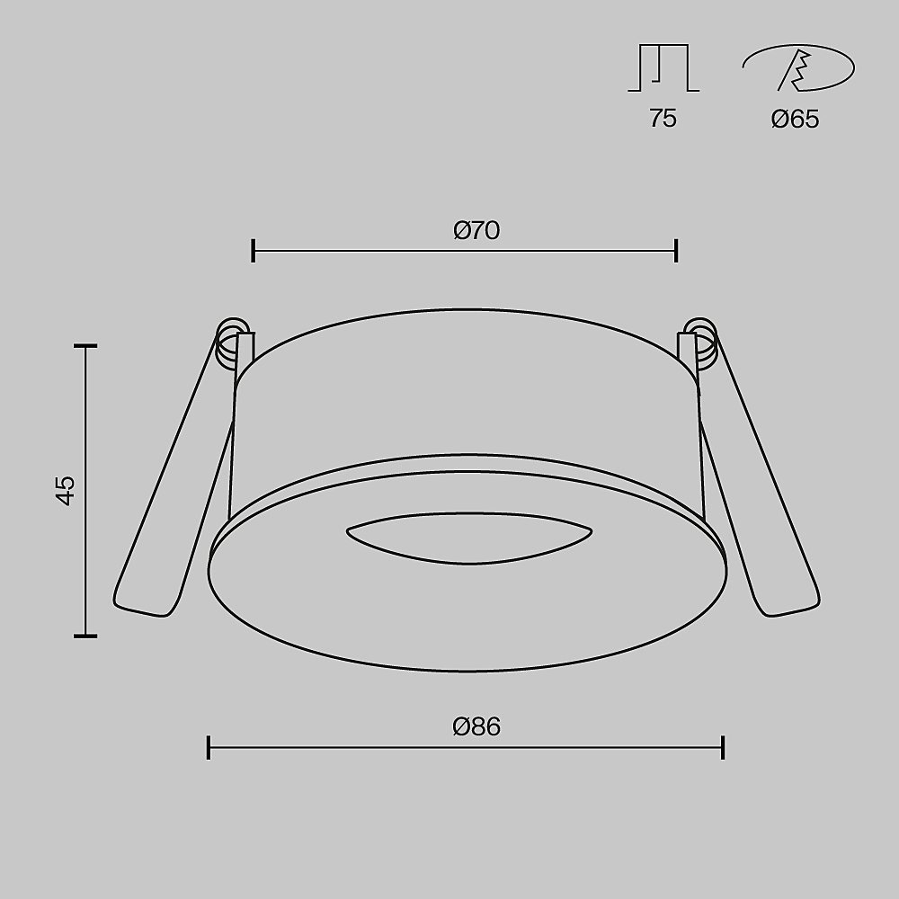 Встраиваемый светильник Maytoni Slim DL027-GU10-B