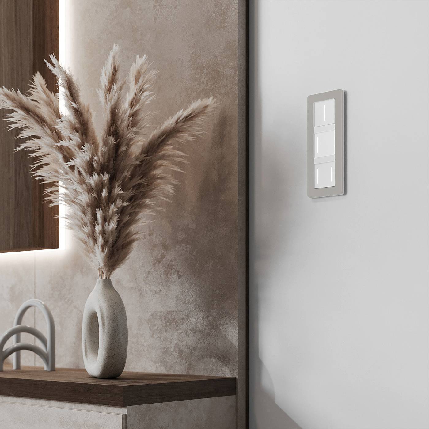 W0033067/ Рамка на 3 поста Split (дымчатый/белый, soft-touch) Рамка Werkel Split дымчатый/белый, soft-touch W0033067/ Рамка на 3 поста Split (дымчатый/белый, soft-touch)