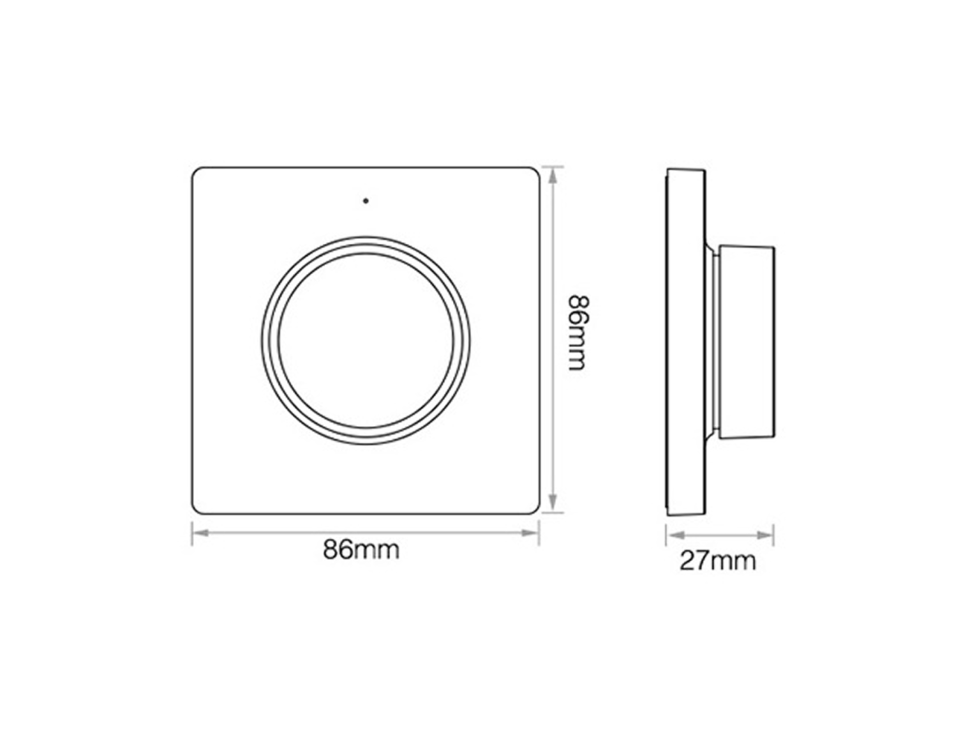 00-00035926 Настенная панель Quick control беспроводная монохромный, SWG Standard 00-00035926