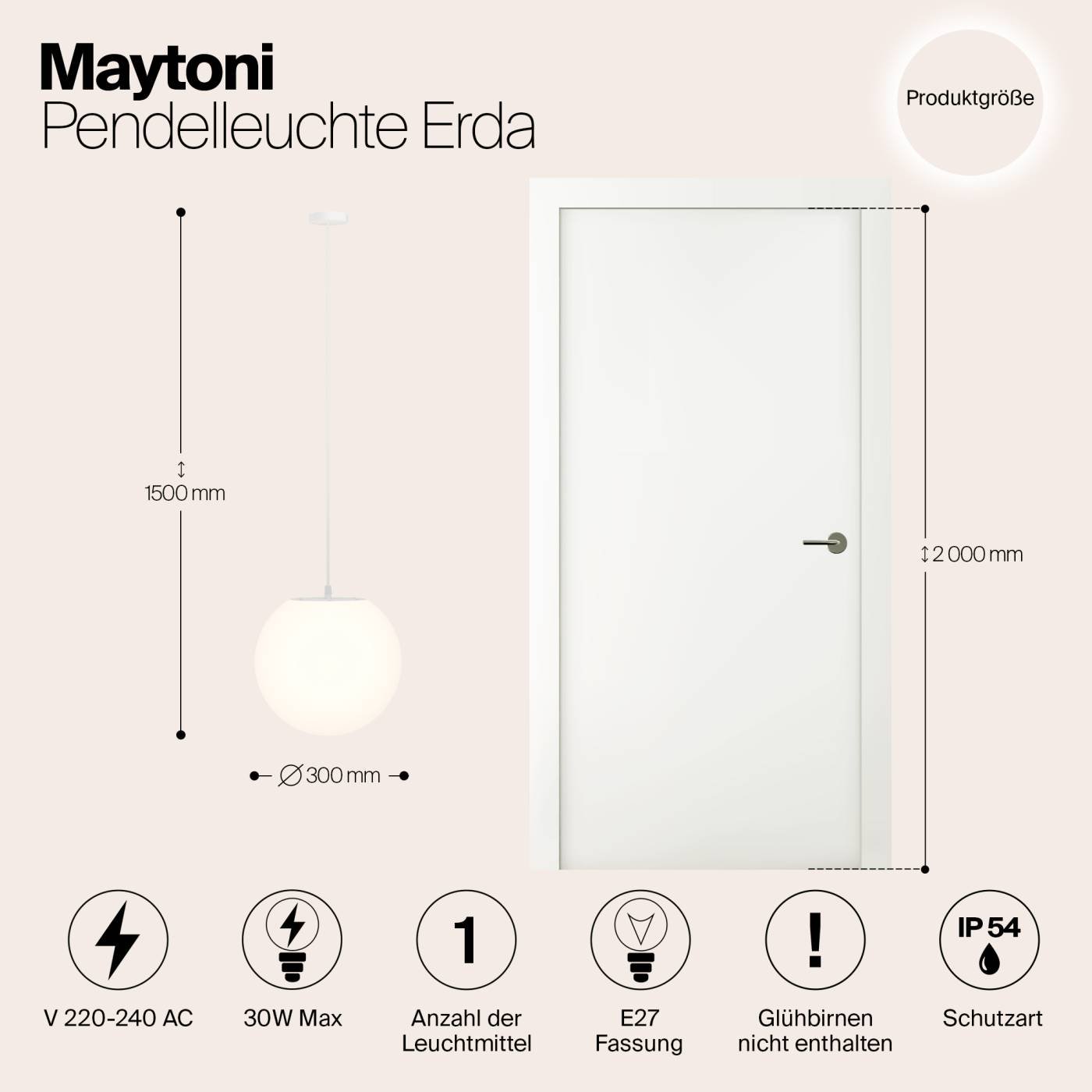 Светильник подвесной Maytoni Erda O594PL-01W
