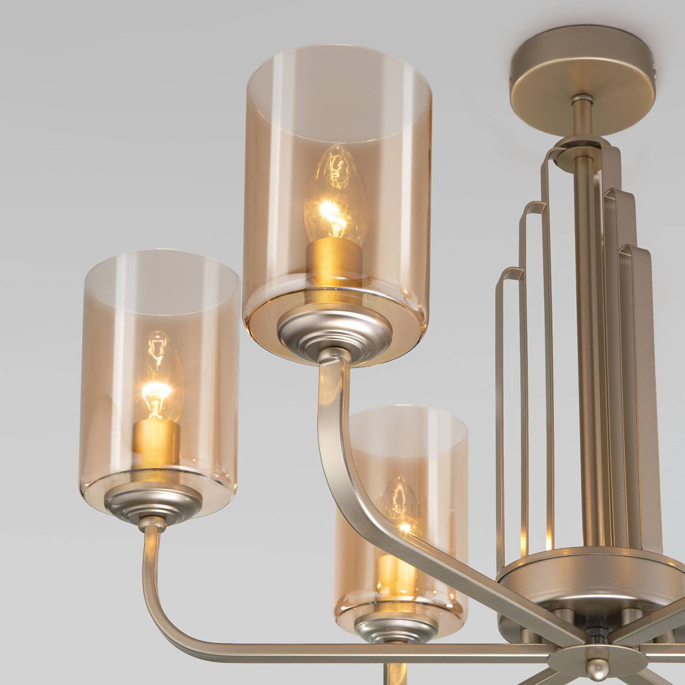 60138/6 перламутровое золото Потолочная люстра Eurosvet Defi 60138/6 перламутровое золото