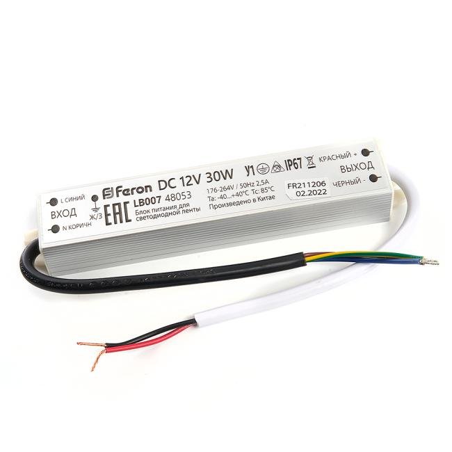 48053 Трансформатор электронный для светодиодной ленты Feron lb007 48053
