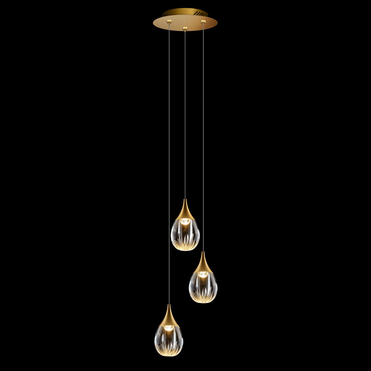 MD24001004-3A gold/clear Светильник подвесной Delight Collection Stilla MD24001004-3A gold/clear