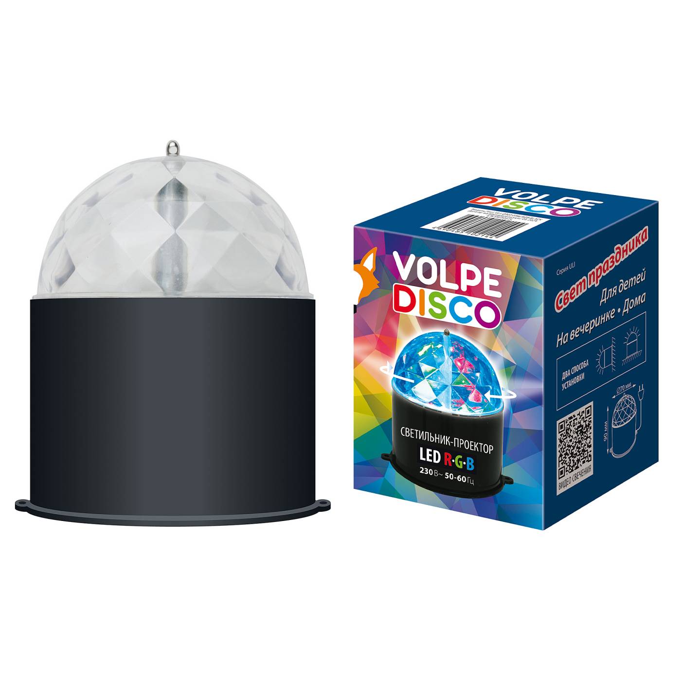 Светодиодный светильник-проектор Volpe Uli-q302 Светодиодный светильник-проектор ULI-Q302 03W/RGB BLACK