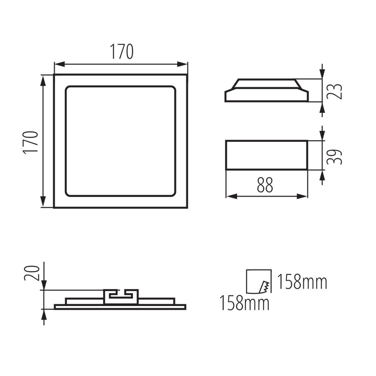 28940 Встраиваемый светильник Kanlux Katro 28940
