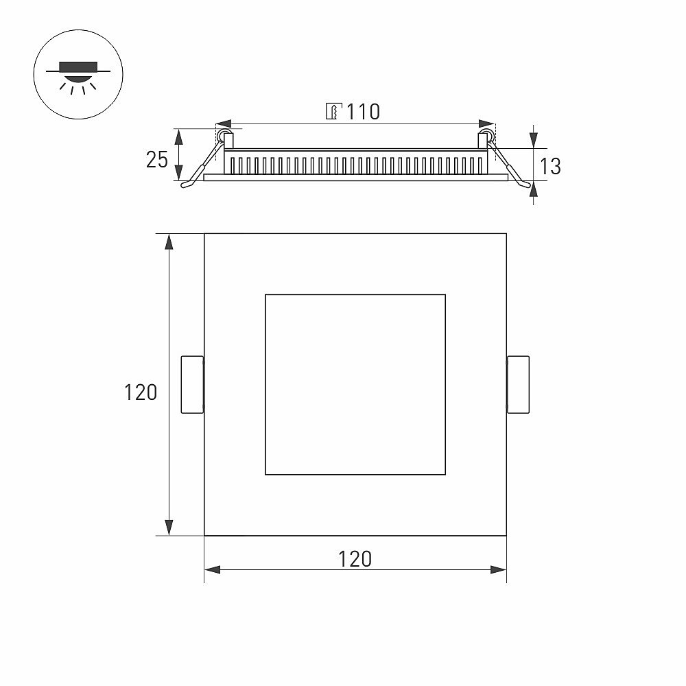 Встраиваемый светильник Arlight DL EDGE 020126